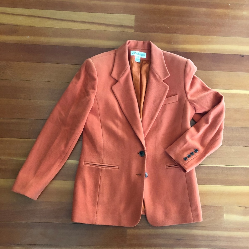 Vintage Jones & Co Orange Wool Blazer